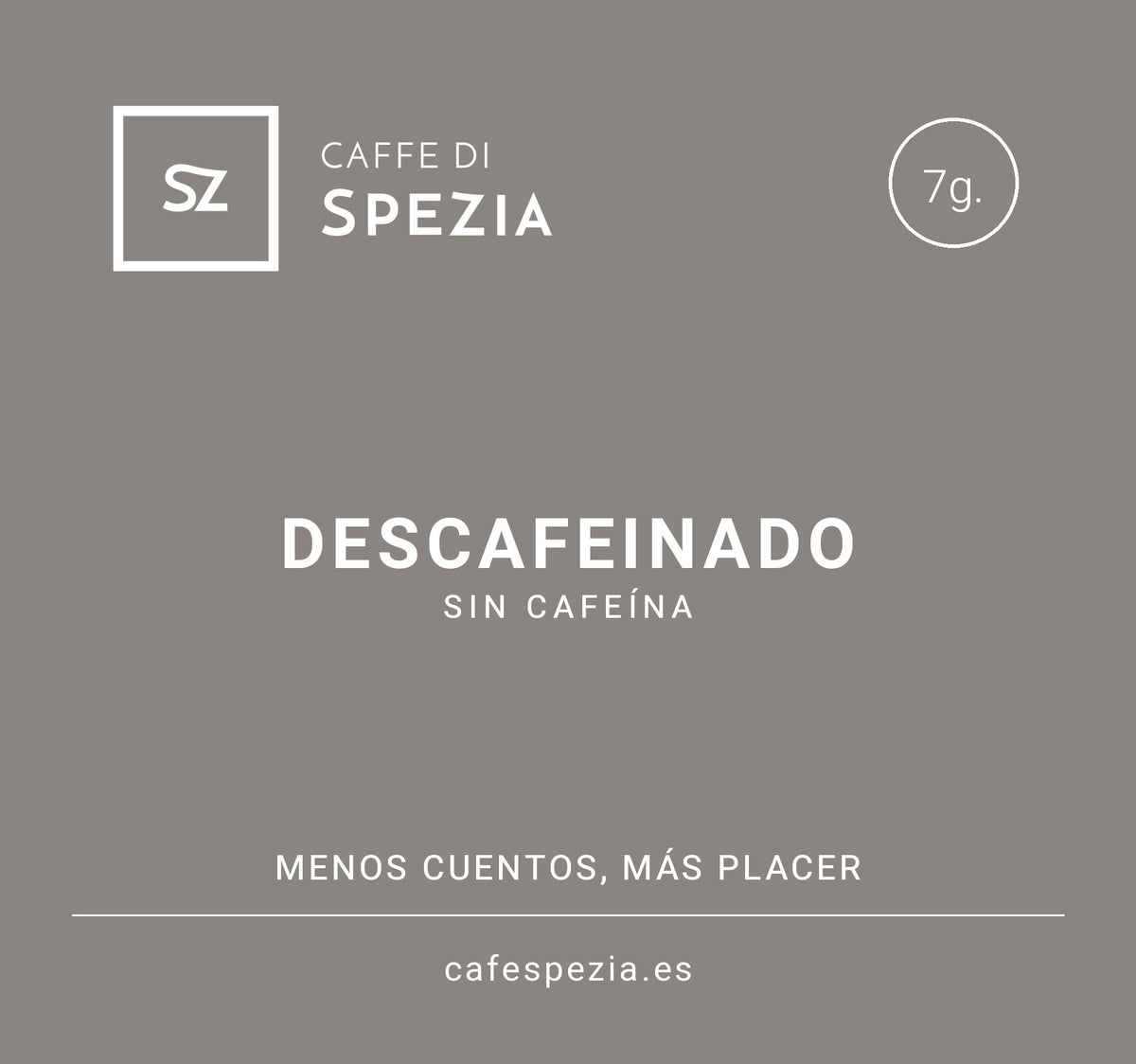 Caja de monodosis ESE Descafeinado de Caffè di Spezia, 25 unidades