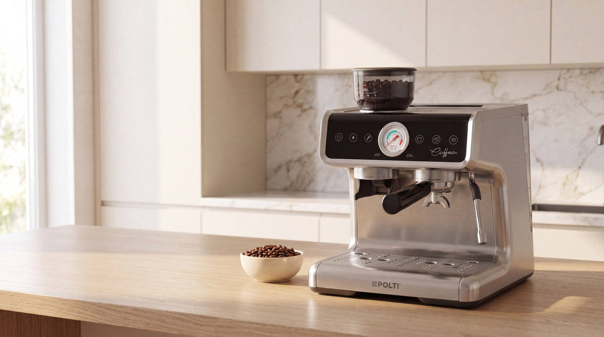 Polti Coffea G50S con molinillo en una oficina